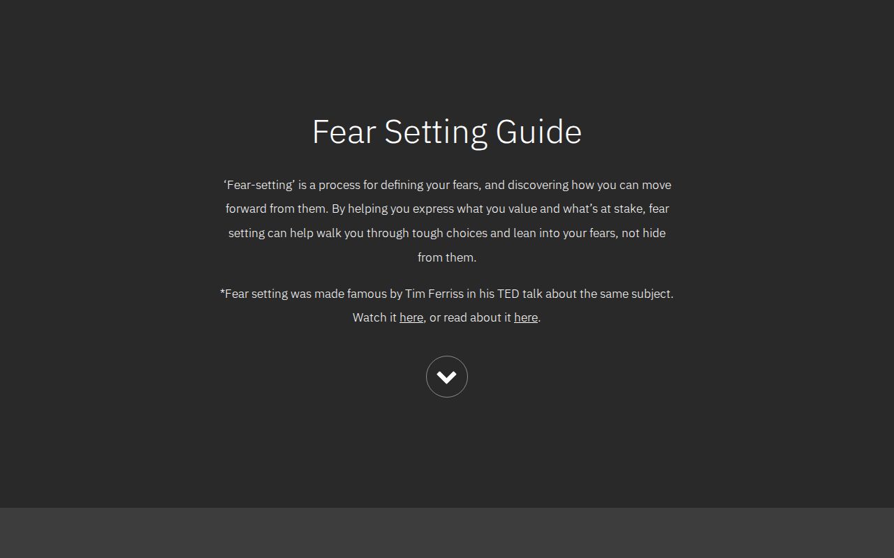 The Fear Setting Guide
